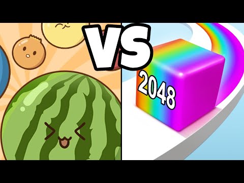 Jelly Run 2048 vs Fruity Drop ✦ ASMR Gameplay Android iOS • 2048 Number Merge And Drop Games