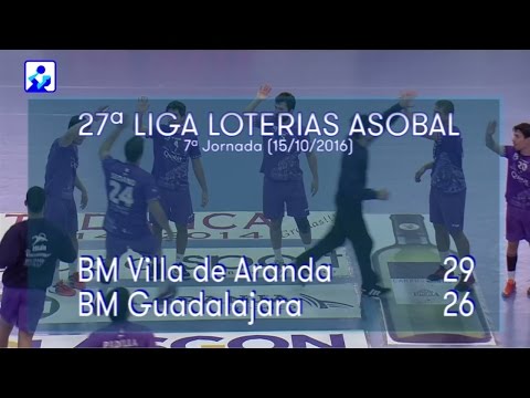 LIGA LOTERIAS ASOBAL J07 BM Villa de Aranda - BM Guadalajara 29 - 26
