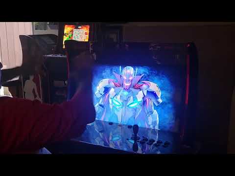 my custom built Killer Instinct arcade cabinet with 32 inch tv running a xbox one inside