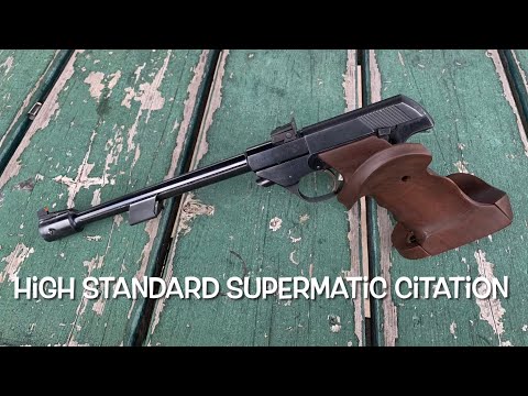 High Standard Supermatic Citation 22lr target pistol bullseye practice