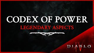 The Codex of Power - Diablo IV Legendary Aspect system
