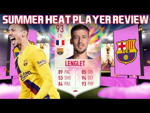 THE PERFECT DEFENDER!! 93 SUMMER HEAT LENGLET PLAYER REVIEW!  FIFA 20 ULTIMATE TEAM