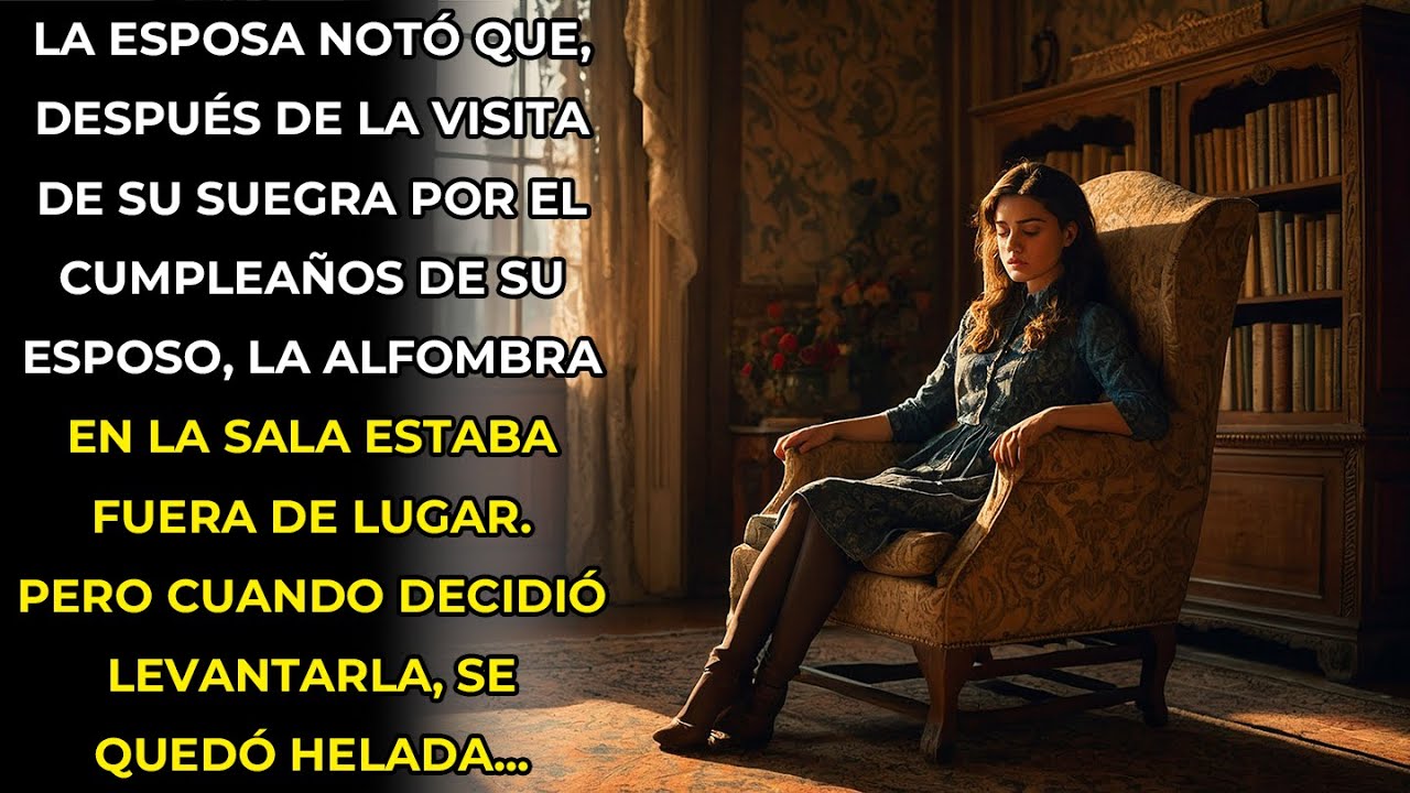 LA ESPOSA NOTÓ QUE, DESPUÉS DE LA VISITA DE SU SUEGRA, LA ALFOMBRA DE LA SALA ESTABA FUERA DE LUGAR