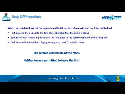 Drop Off and Intercept Rule NSW Touch Football Junior State Cup 2019