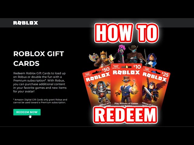How To Redeem Roblox Gift Card Codes - how do you redeem a roblox gift card code on mobile