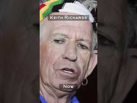Keith Richards then and now #shorts