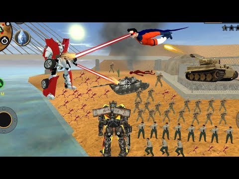 Vegas Crime Simulator (Transformer War Robot Car) World War of Car Robots & Army | Android Gameplay