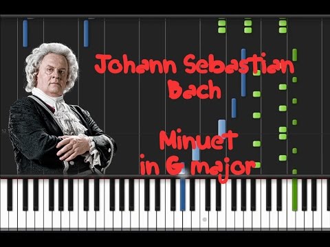 Johann Sebastian Bach - Minuet in G major [Synthesia Tutorial]