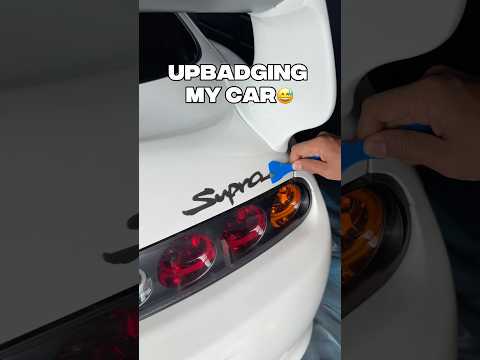 Updating the Supra with some fresh badges 🔥#supra #turbo #upbadge #toyota
