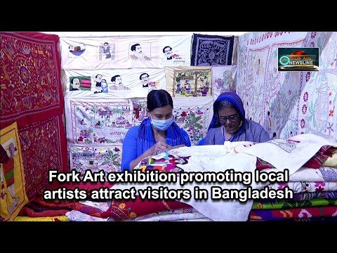 Fork Art exhibition promoting local artists attract visitors in Bangladesh
