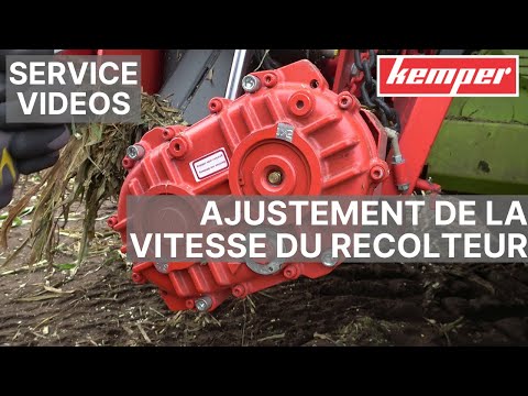 Ajustement de la vitesse du recolteur à la longueur de coupe 300plus, 400plus  - Français