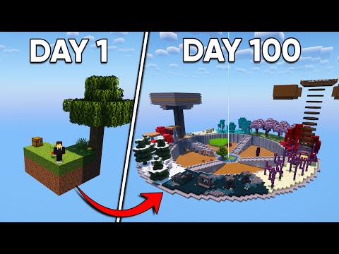 Aust - I Survived 100 Days of Skyblock in Hardcore Minecraft