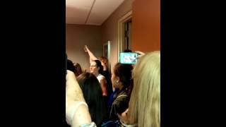 IMS Chorus singing to Hilary Kole...