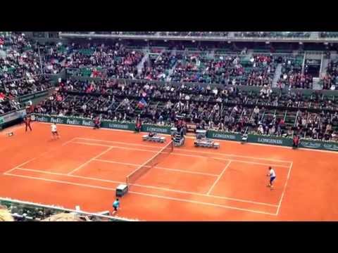 French Open 27 May 2014 - 1st Round Gael Monfils vs Victor Hanescu on Philippe Chatrier