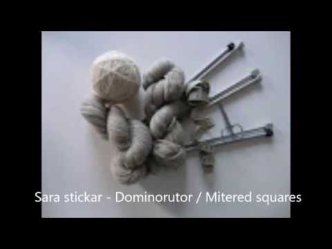 Sara Stickar - Dominostickning - Mitered squares