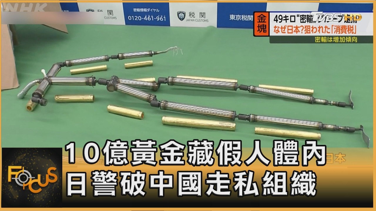 10億黃金藏假人體內 日警破中國走私組織