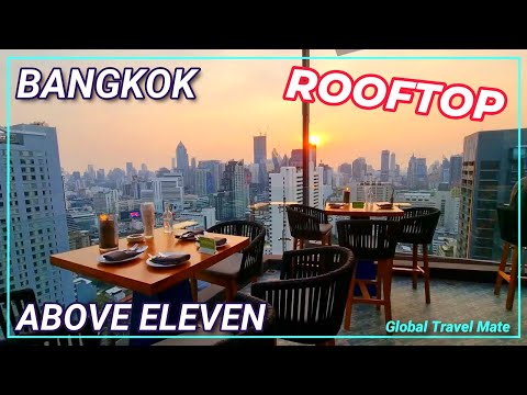 Bangkok Above Eleven Rooftop Bar 34º andar Sunset & Cocktails 🇹🇭 Tailândia