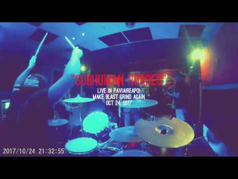 Subhuman Hordes-Drum Cam Live in Pavia(Reapo)-24-10-2017