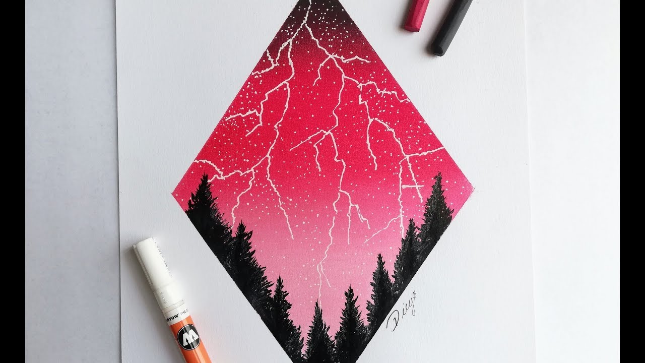 COMO PINTAR UNA TORMEMTA || FÁCIL || TIZAS PASTEL