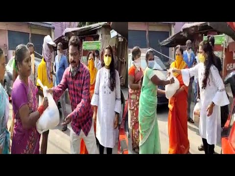 Distributing Essential Food Meterials by Journalist Amar & Varalakshmi Family at Akkayyapalam Red Zone Area in Visakhapatnam,Vizagvision...