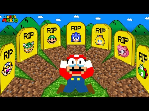 Mario R.I.P All Team: Sorry Sonic, Luigi and Peach...Please Comeback | Game Animation