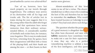 Forgetting . 11th English new book. Unit 3. Prose.