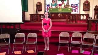 Cassidy Else sings Amazing Grace verse 4 at Grace Evangelical Lutheran Church