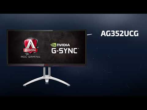 AOC Curved-Gaming-Monitor AGON AG352UCG LCD-Display 88,89 cm (35") schwarz/silber video preview