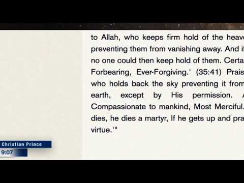 what is the last thing prophet Muhammad did before he died? (Christian Prince)