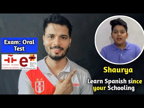 Presentation of my student Shaurya// School time से ही स्पेनिश सीखें