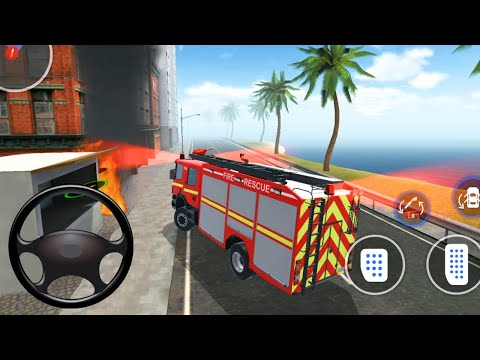 Fire Truck Driving Simulator 2020 - Firefighter Rescue Service Game #8 - Android GamePlay