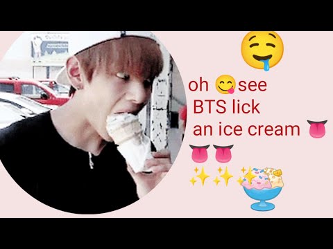 ✨Oh 🤤wow BTS lick the ice cream 👅👅😋😋✨🤫🍨🍨🍨✨✨✨😋😋😋😋😋 let us enjoy  ice cream with them