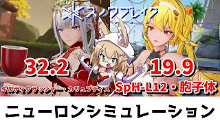 【スノウブレイク】ニューロンシミュレーション 8/3～8/9（ギルティクラッシャー・カリュブディス/SpH-L12・胞子体）