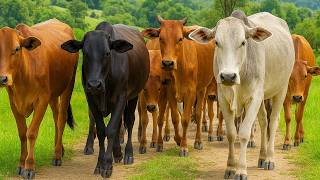 Download lagu WOW amazing, Herding Hundreds of cows running to the barn, Cute cows walking, (Asmr) - cow sounds mp3