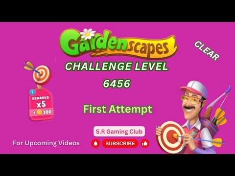 Playrix Gardenscapes || Challenge Level 6456 || Clear || First Attempt || Less Moves ||