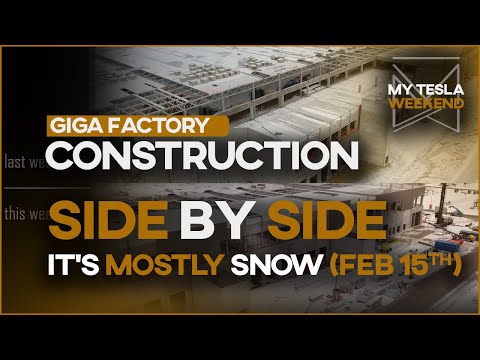 All GigaFactory progress before/after week of Feb 14th