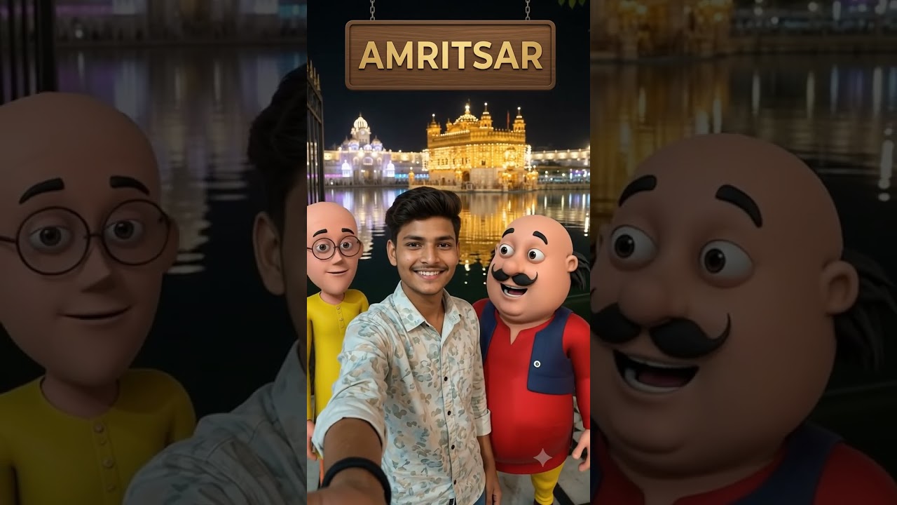 Motu & Patlu Meet Me for the First Time at the Golden Temple!🛕⚜️ | Amritsar Vlog#shorts #shortvideo