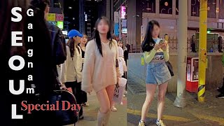 Hot Friday🔥Walking in Gangnam street - Street fashion - Walking Tour SEOUL KOREA 2023