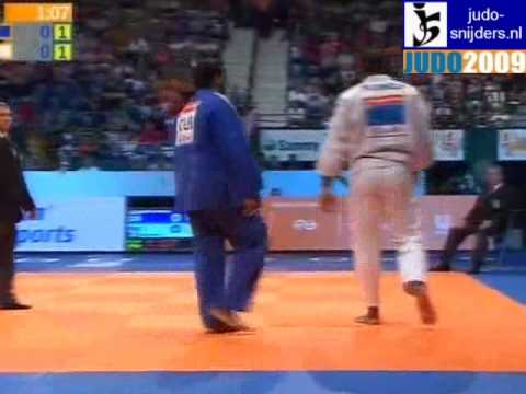 Judo 2009 Rotterdam: Oscar Bryson (CUB) - Teddy Riner (FRA) [ 100kg] final.