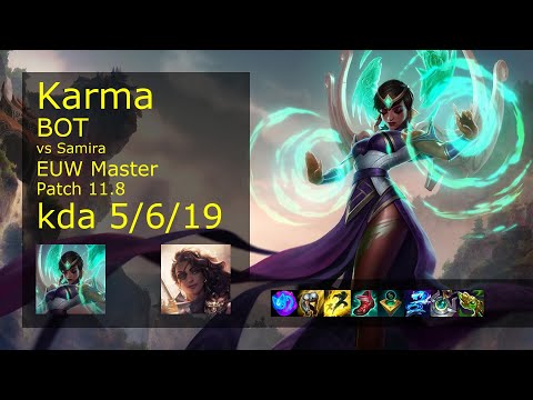 Karma Bot & Taric vs Samira & Nautilus - EUW Master 5/6/19 Patch 11.8 Gameplay