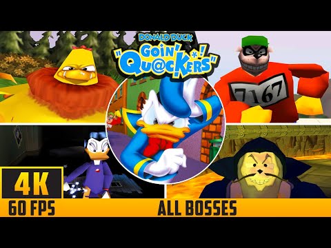 Donald Duck: Goin' Quackers - Quack Attack - All Bosses (4K 60FPS) No Commentary