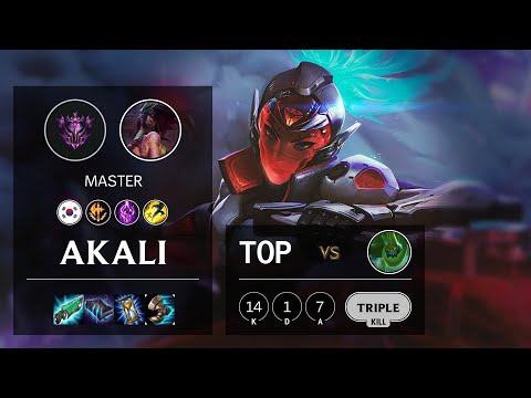 Akali Top vs Zac - KR Master Patch 10.13