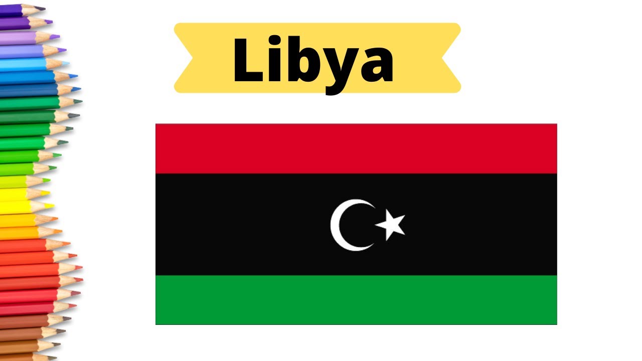 Drawing National flag of Libya | LIBYA