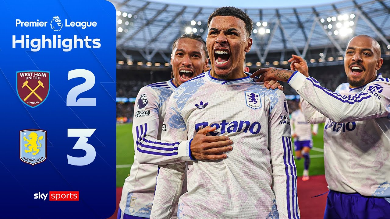 Rogers STUNNER wins it for the Villans! 😍 | West Ham 2-3 Aston Villa | Premier League Highlights