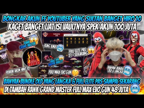 UNLOCK THE FF ACCOUNT OF THE VERY SULTAN YOUTUBER HIRO 10. I WAS SHOCKED TO SEE THE CONTENTS OF H...