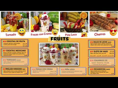 Paleteria El Chavo - Menu Fruits