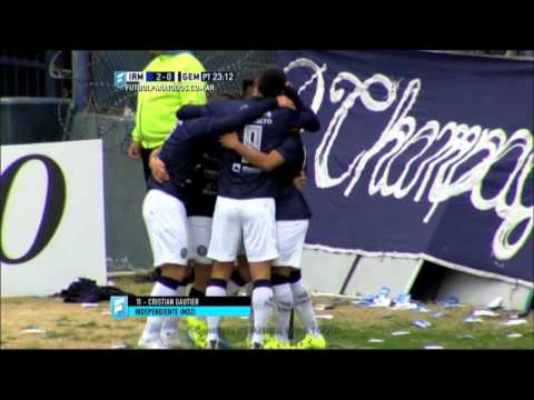 Gol de Gautier. Independiente RM 2 - Gimnasia (M) 0. Fecha 28. B Nacional 2015. FPT