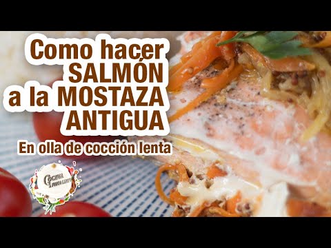 Receta de SALMÓN a la MOSTAZA ANTIGUA en olla de cocción lenta Cecotec