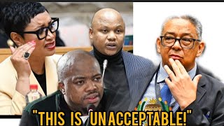 MPs Nomvalo, James and Nqola grilling Mcbride for submit wrong CV in evedence to Adhoc committee 