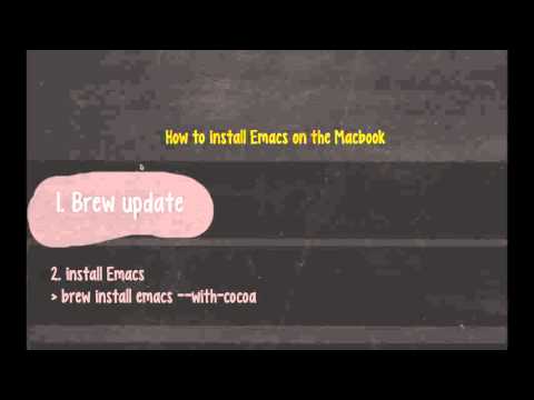 Emacs Installation on the macbook#0 [english]